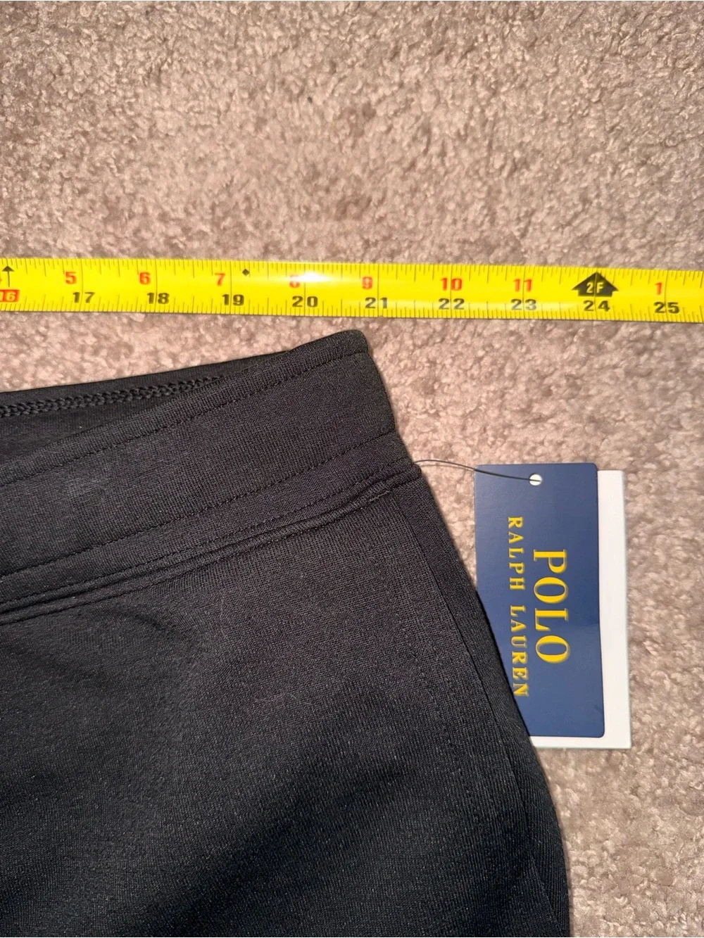 Polo by Ralph Lauren Black Knit Athletic Drawstring Shorts